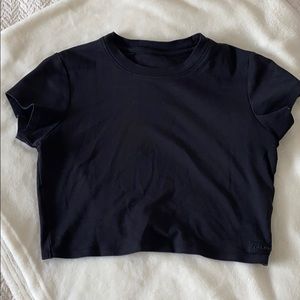 Alphalete Luxe Crop Top - XS Black